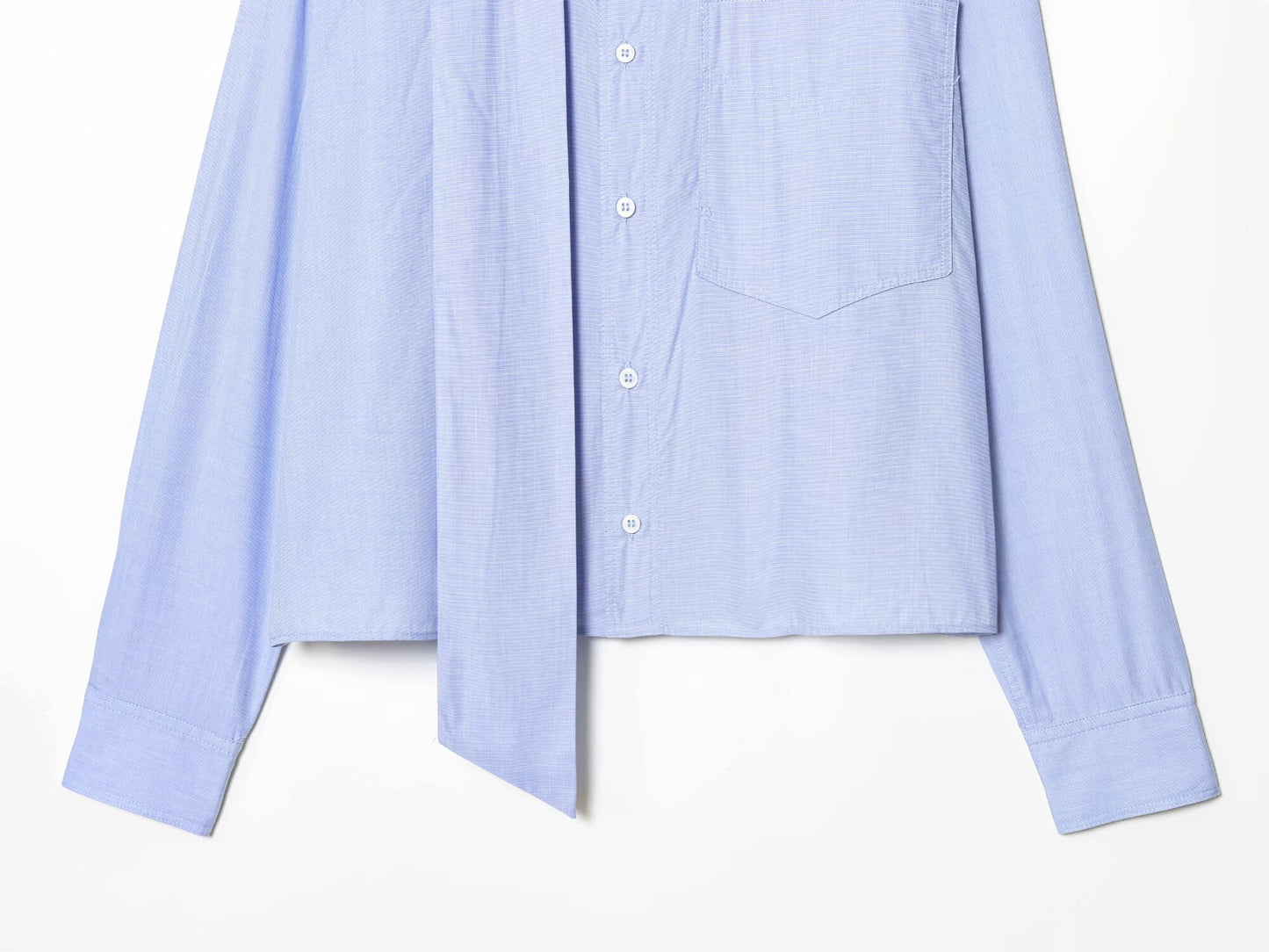 Women's bow decoration casual button up shirt