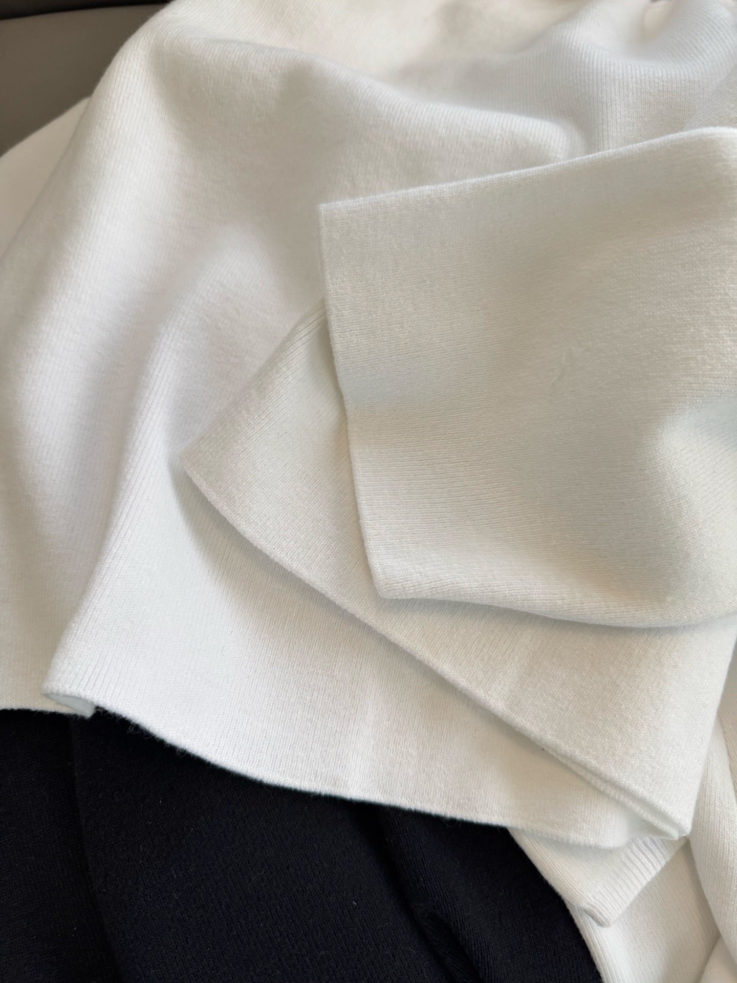 Women's new casual Joker suit Polo neck knitted pullover wide-leg trousers two-piece knitted suit