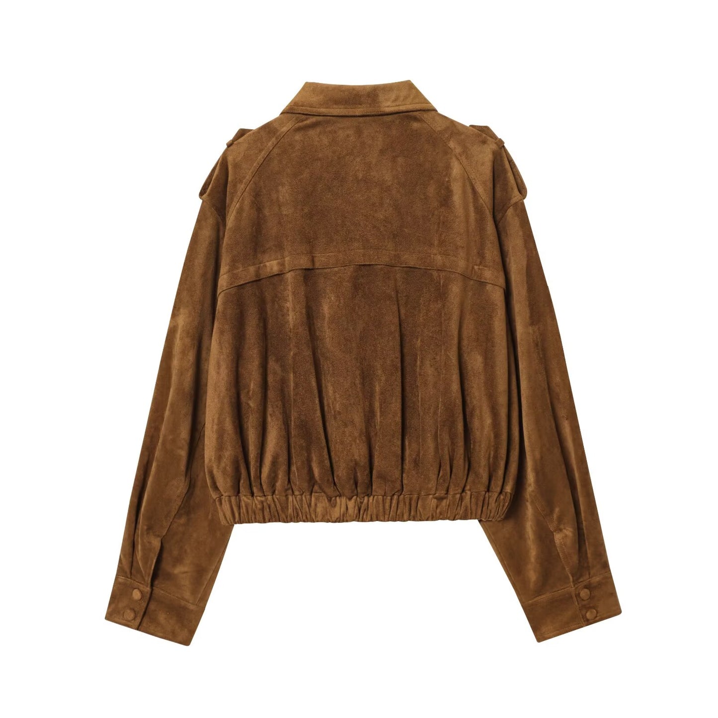 Women's 2025 new fashion casual Lapel suede Leather jacket Coat