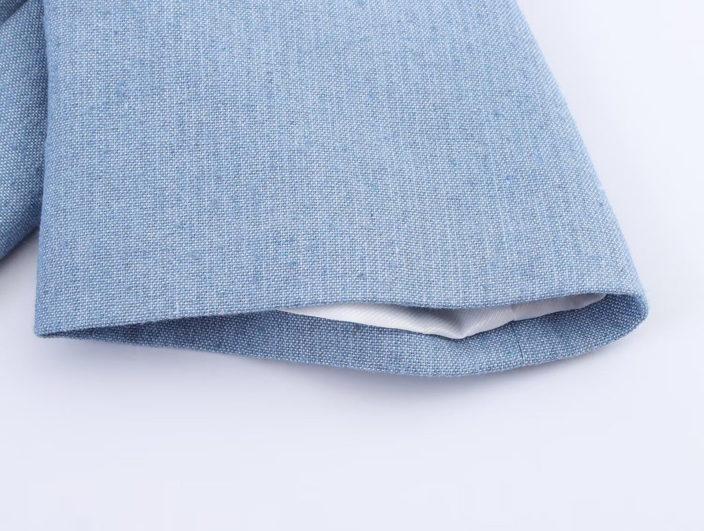 Women's 2025 new fashion short sleeved Button-up suit jacket+Pants suit