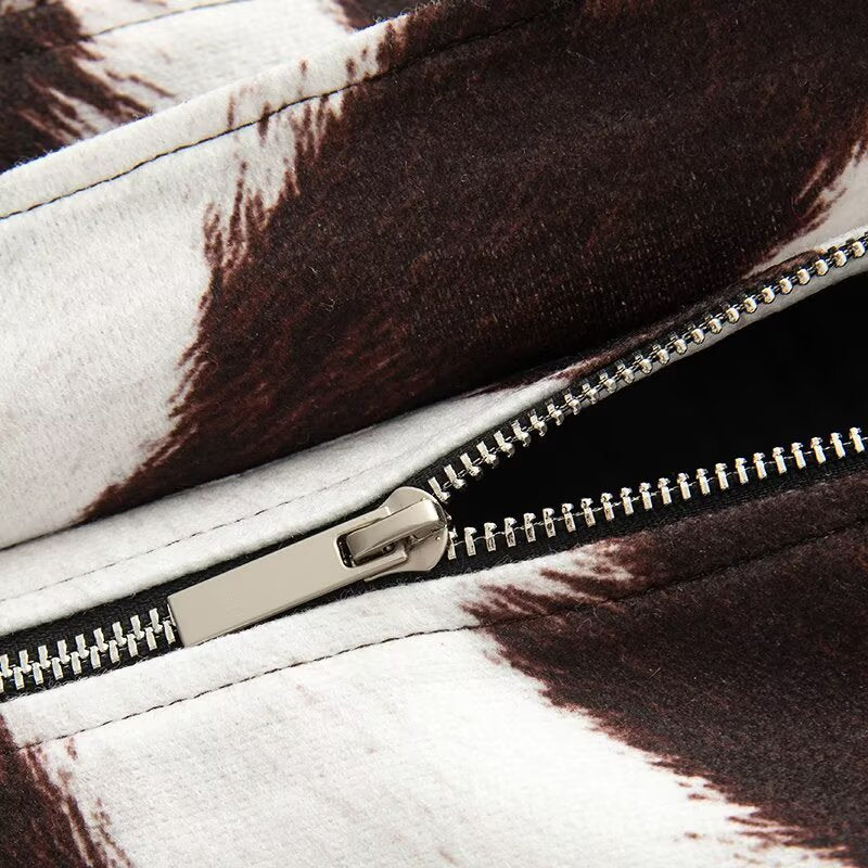 Women's new PU imitation leather splicing jacket Coat