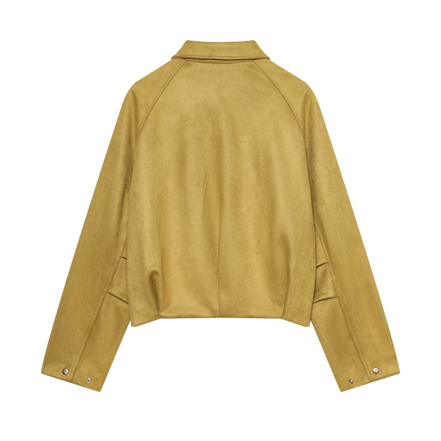 Women's suede effect short pilot jacket Coat