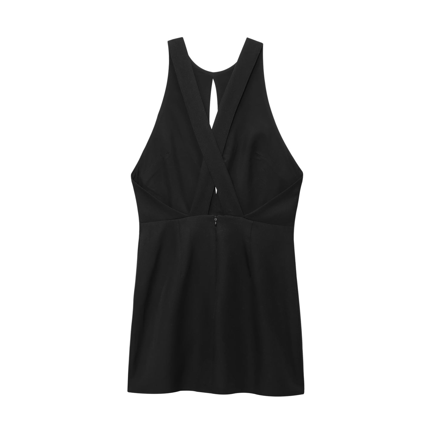 Women's New Fashion Open Design Sleeveless Hanging Neck Mini Dress