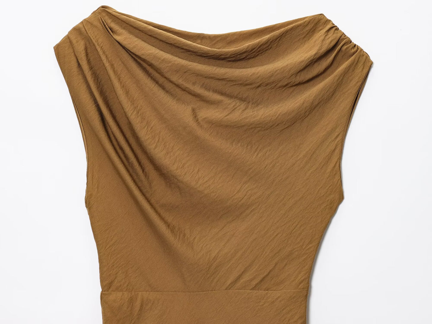 Women's new fashion slanted shoulder design asymmetrical A-line mini dress