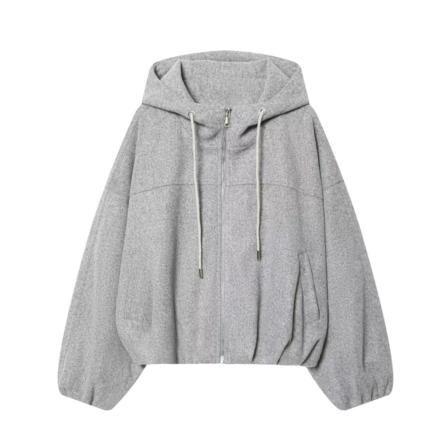 Women's short hooded loose jacket Coat