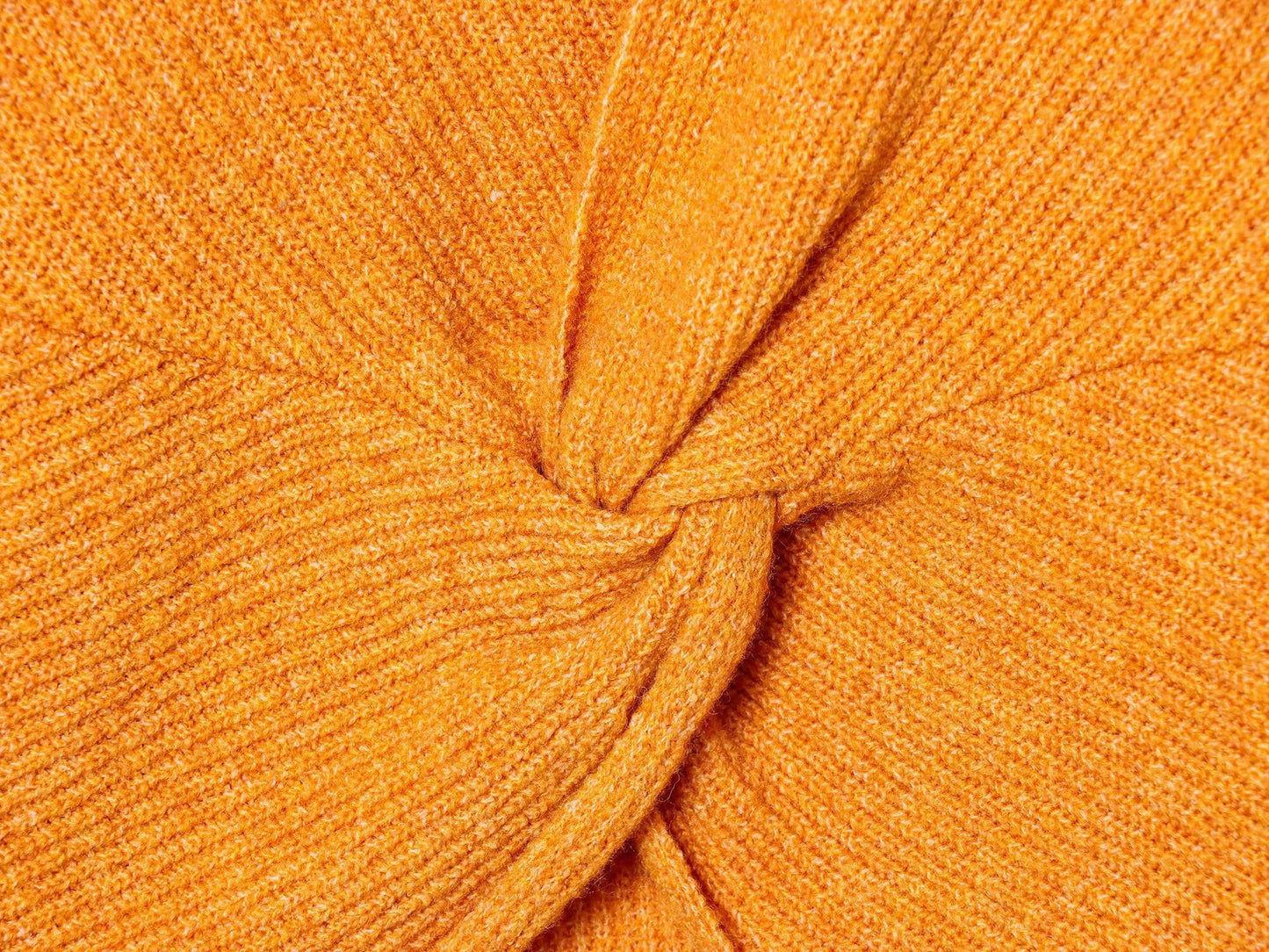 Women's back knot decoration short knitted sweater