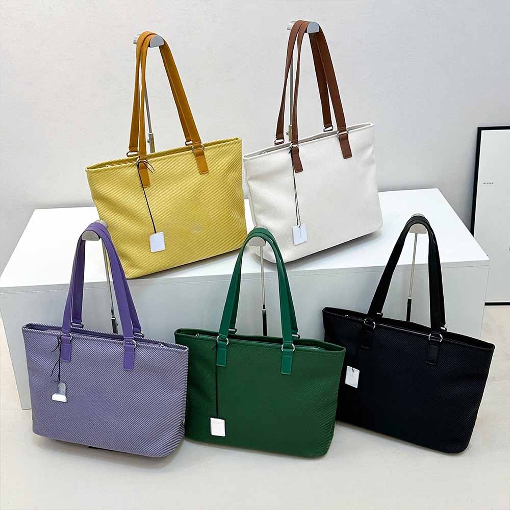 Women's New Fashion Letters Canvas Bag Shoulder Bag Commuter Handbag Large Tote Bag Female Bag