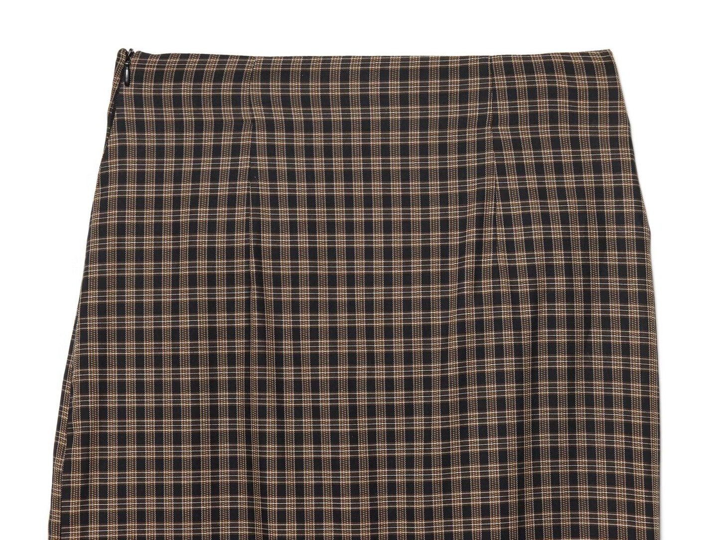 Women's pleated decorative plaid MIDI skirt