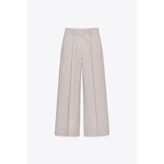 Women's new fashion loose side pocket casual pleated pants