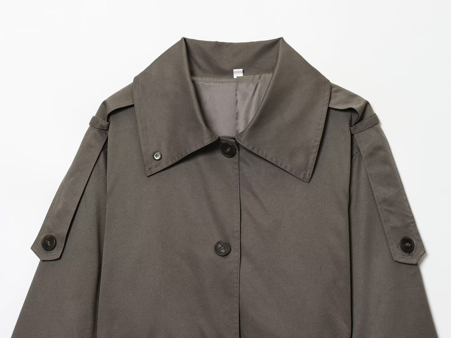 Women's new fashion with Belt short single breasted stand collar Coat