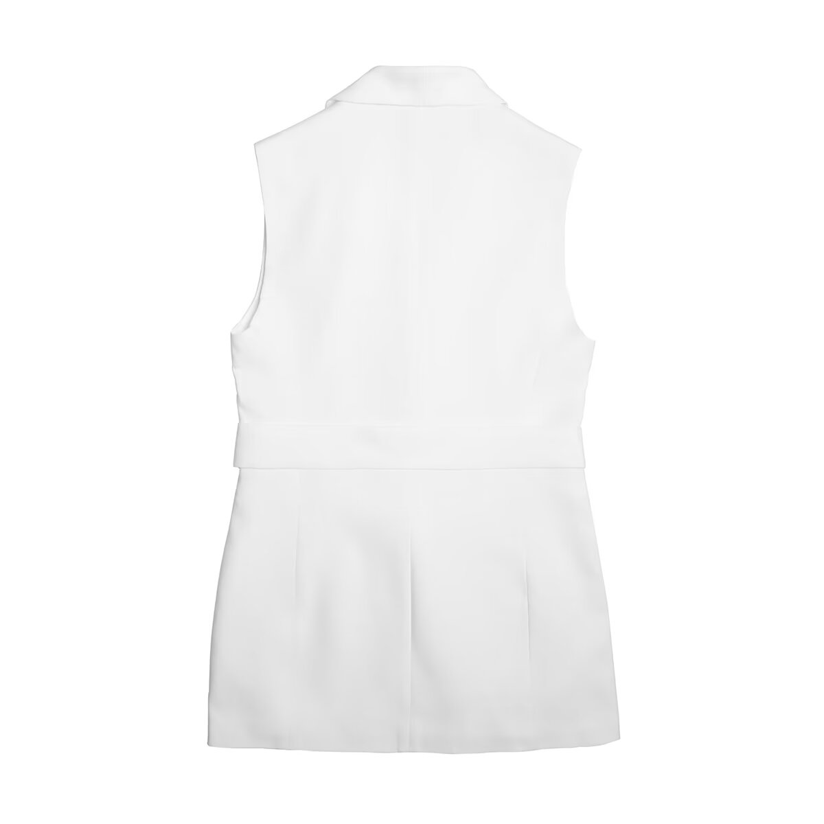 Women's 2025 Fashion With Belt Dress Collar Sleeveless Vest Top