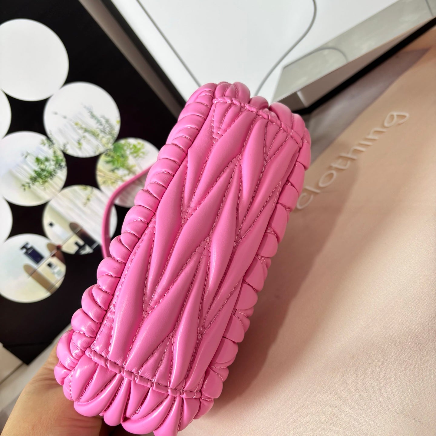 Women's New Fashion Joker Pleated Design Handbag Shoulder Crossbody Bag