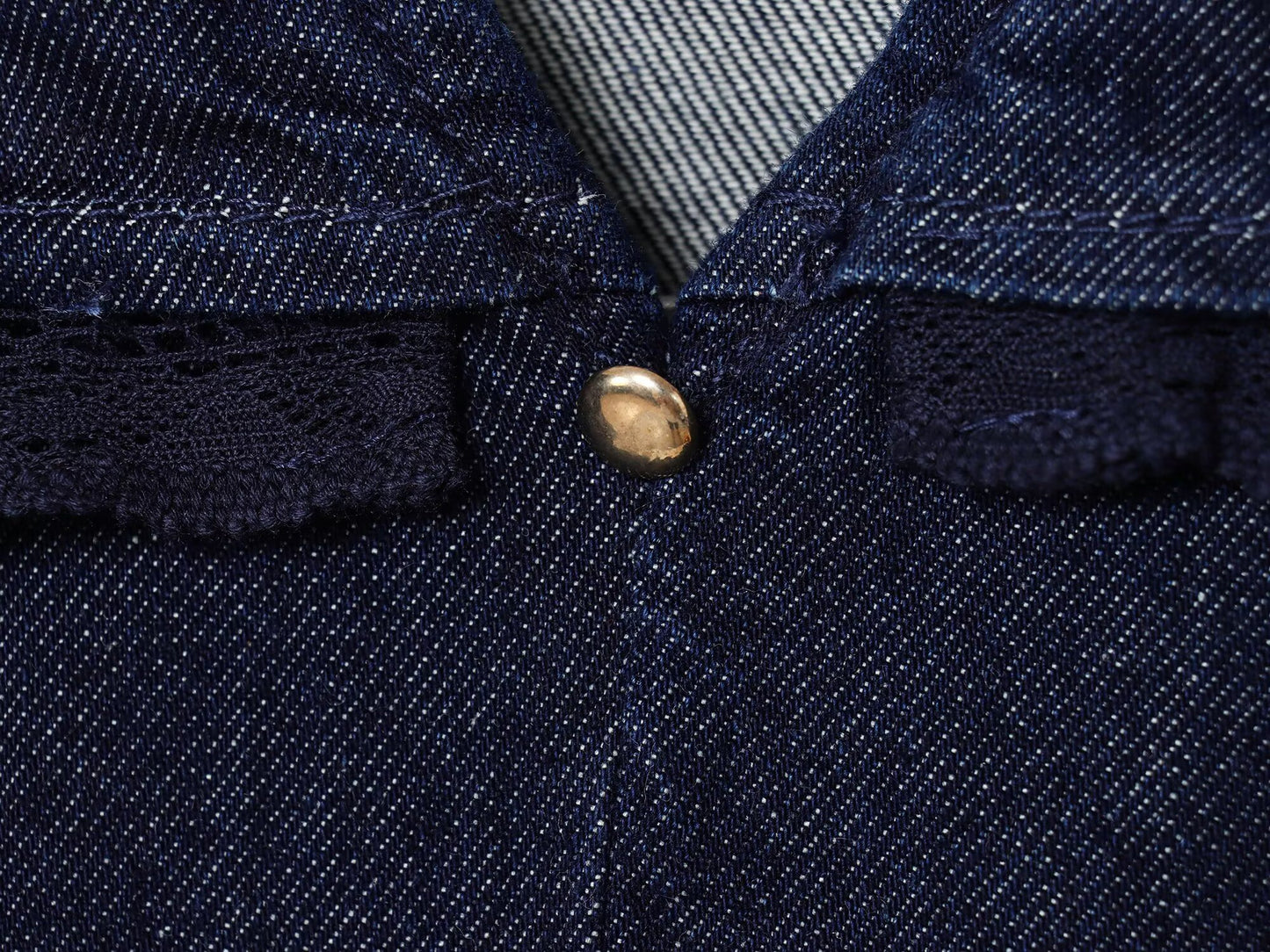 Women's new fashion lace Lapel short denim shirt+shorts suit