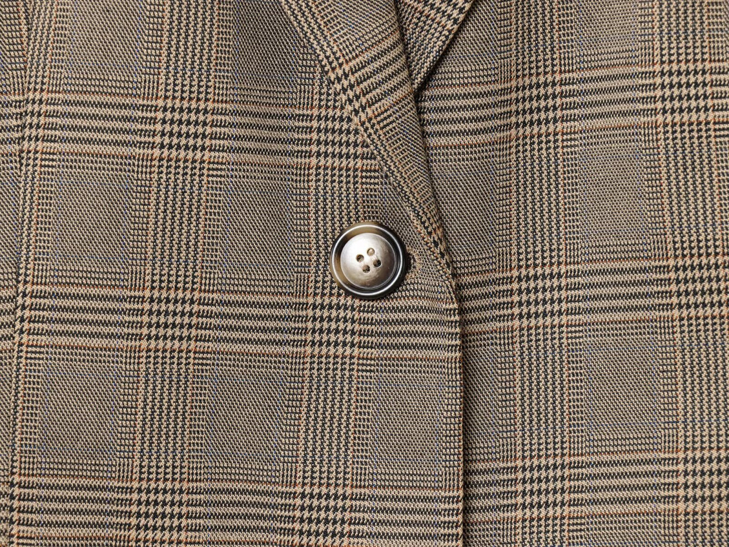 Women's new fashion loose single breasted linen blended plaid suit jacket