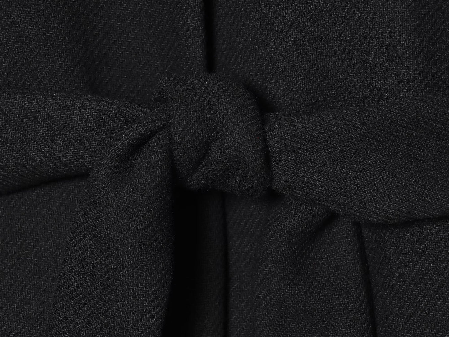 Women's With Belt stand collar Wool Blended Coat