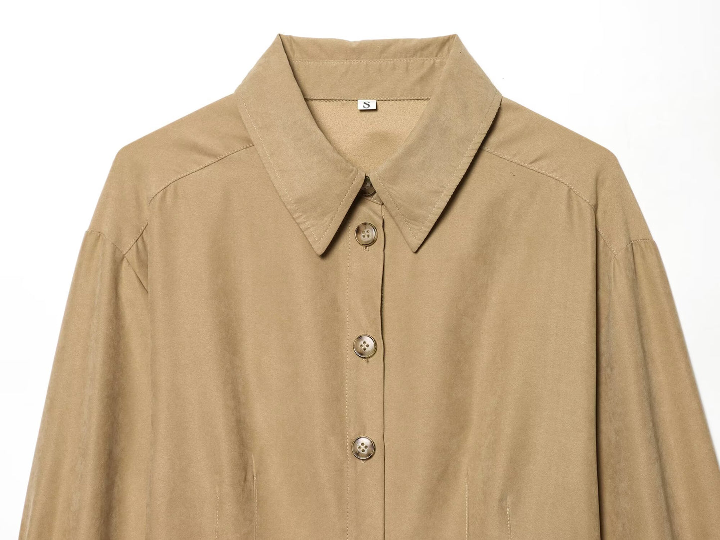 Women's soft texture slim lapel shirt