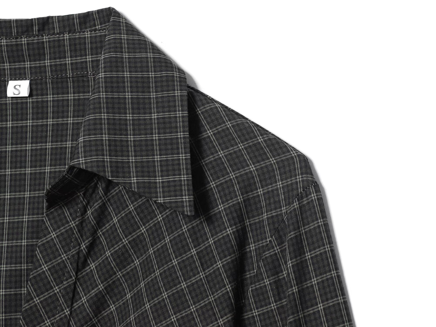 Women's pleated decorative slim plaid top