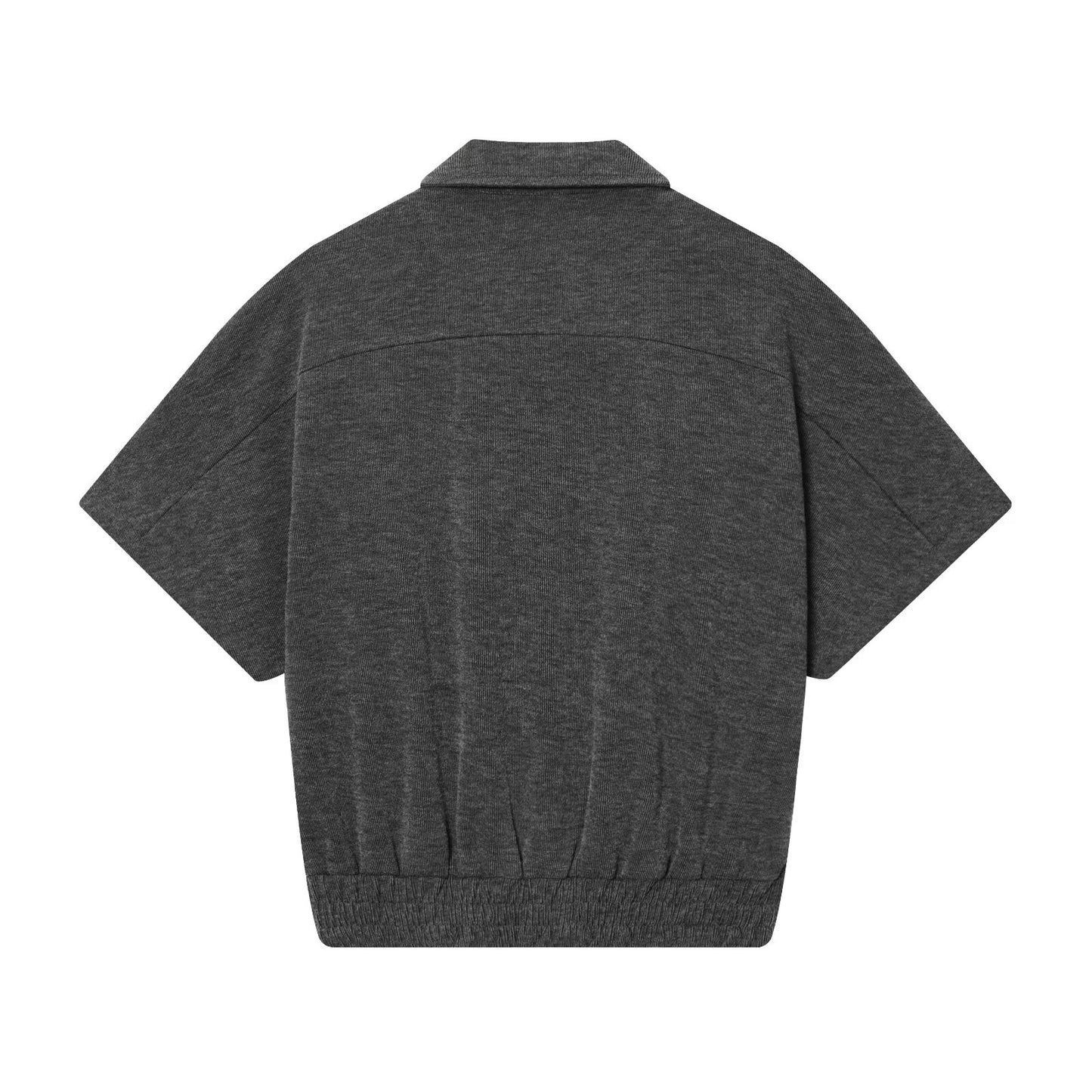 Women's new short sleeved zipper soft texture top+Pants suit