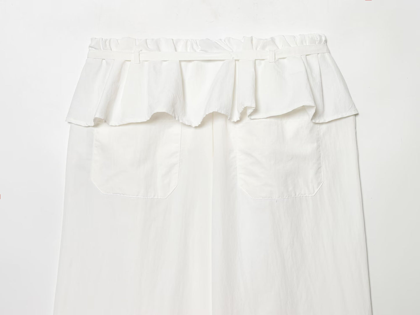 Women's layered waist design casual nylon pants