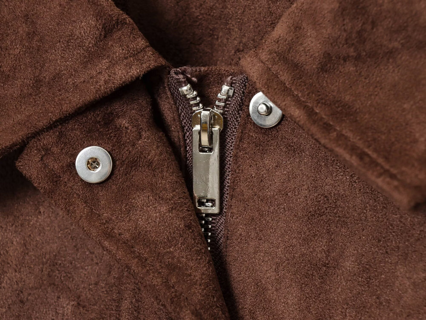 Women's new fashion suede texture short zipper jacket Coat