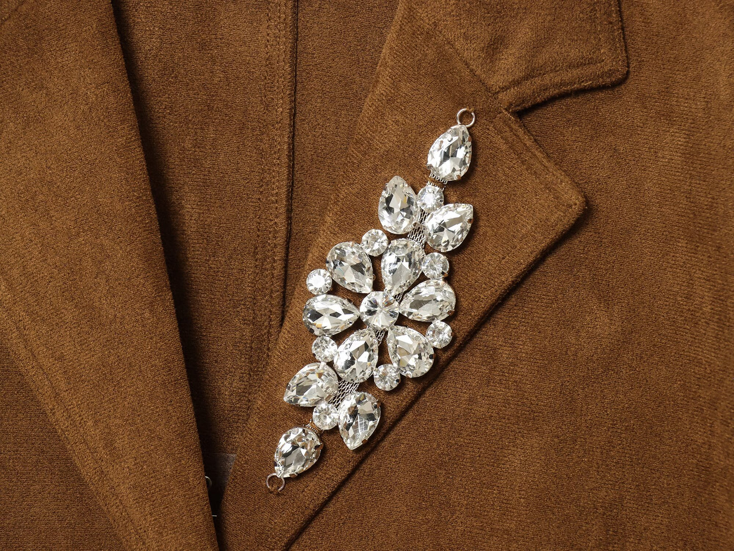 Women's new fashion anti suede effect long style lapel Coat