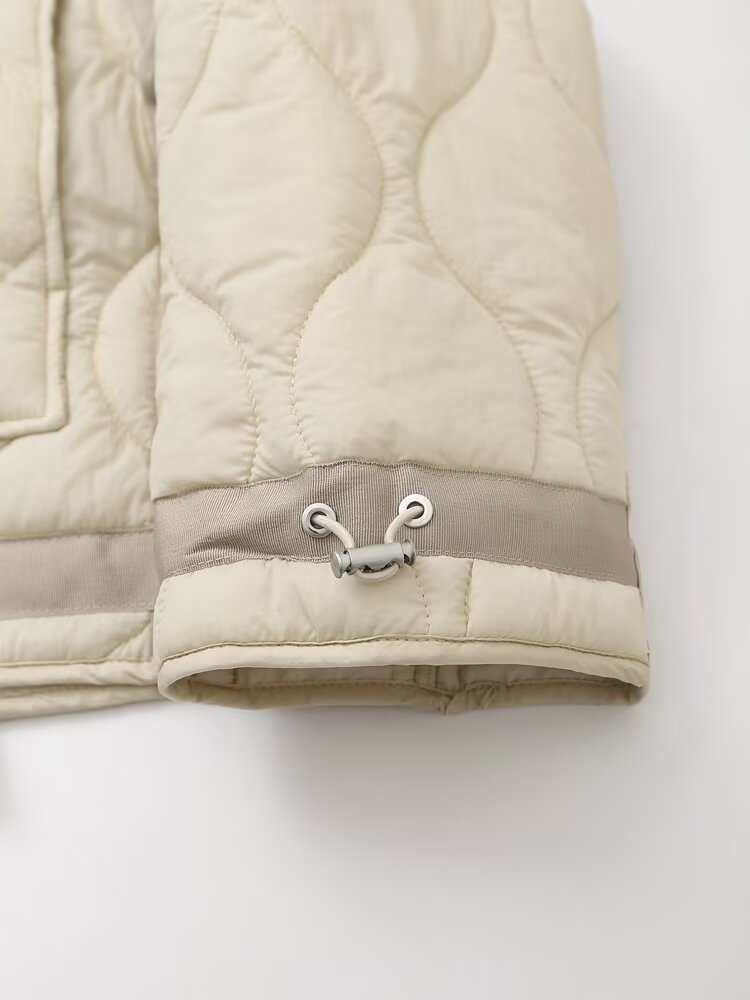 Women's bow decoration loose cotton jacket Coat