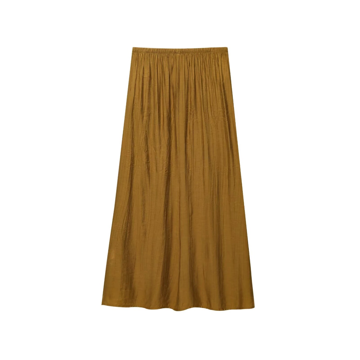 Women's 2025 new fashion wrinkle effect vest style top+Skirts suit