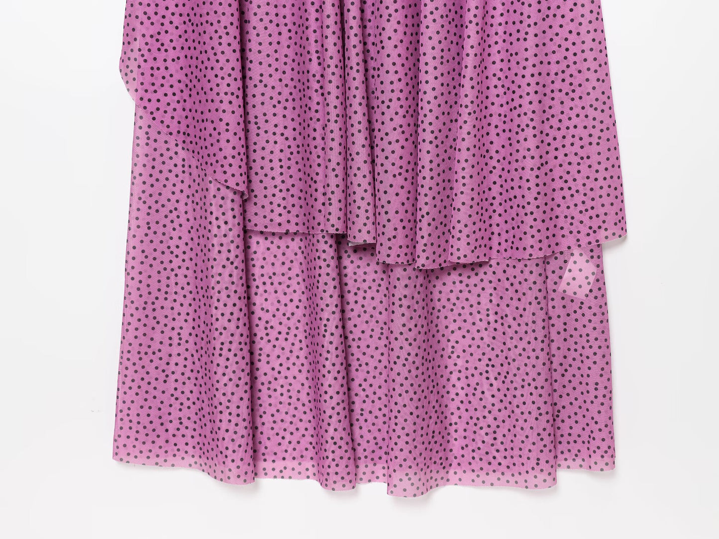 Women's New Fashion scarf decoration polka dot print strapless pleated MIDI dress