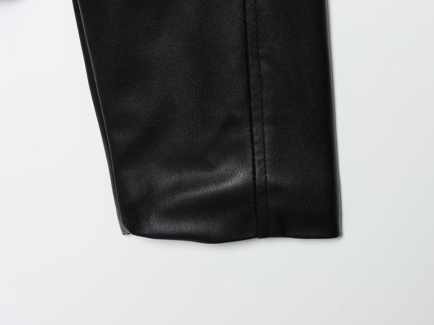 Women's new fashion with Belt short Faux Leather windbreaker Coat