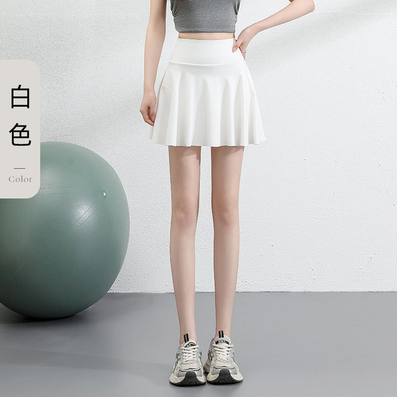 Women's New Summer Tennis Yoga Sun Protection Skirt Anti-exposure A-bag Hip Skirt