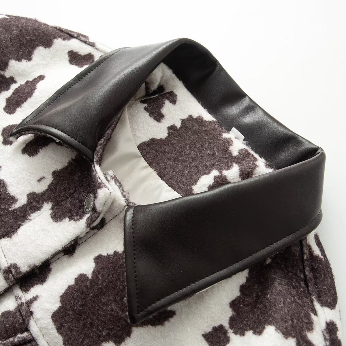 Women's retro versatile printed tassel jacket Coat