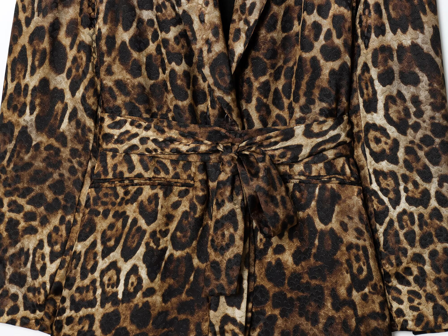 Women's new fashion with Belt loose printed striped suit jacket+Pants suit