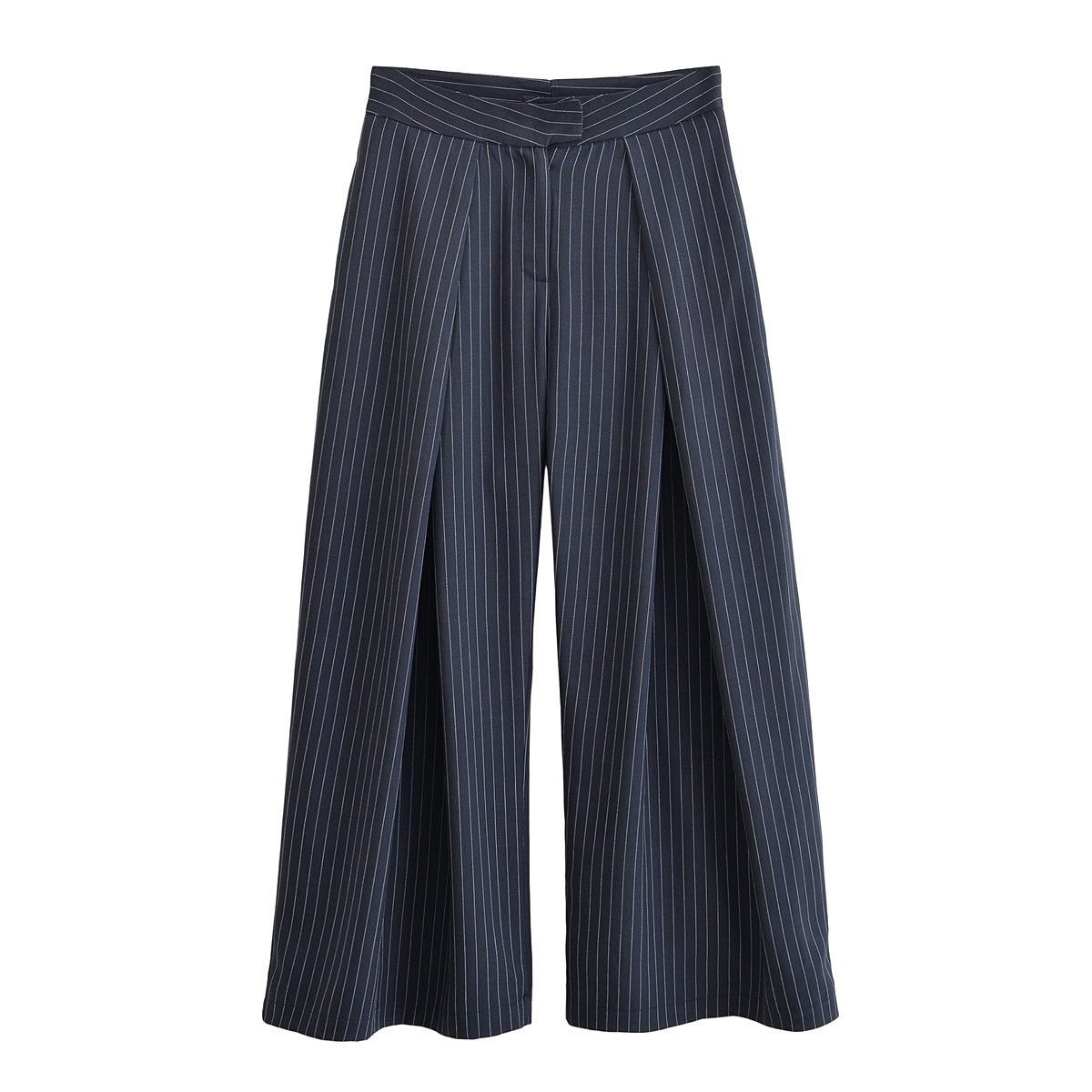 Women's new chic Fashion loose pleated striped wide leg pants