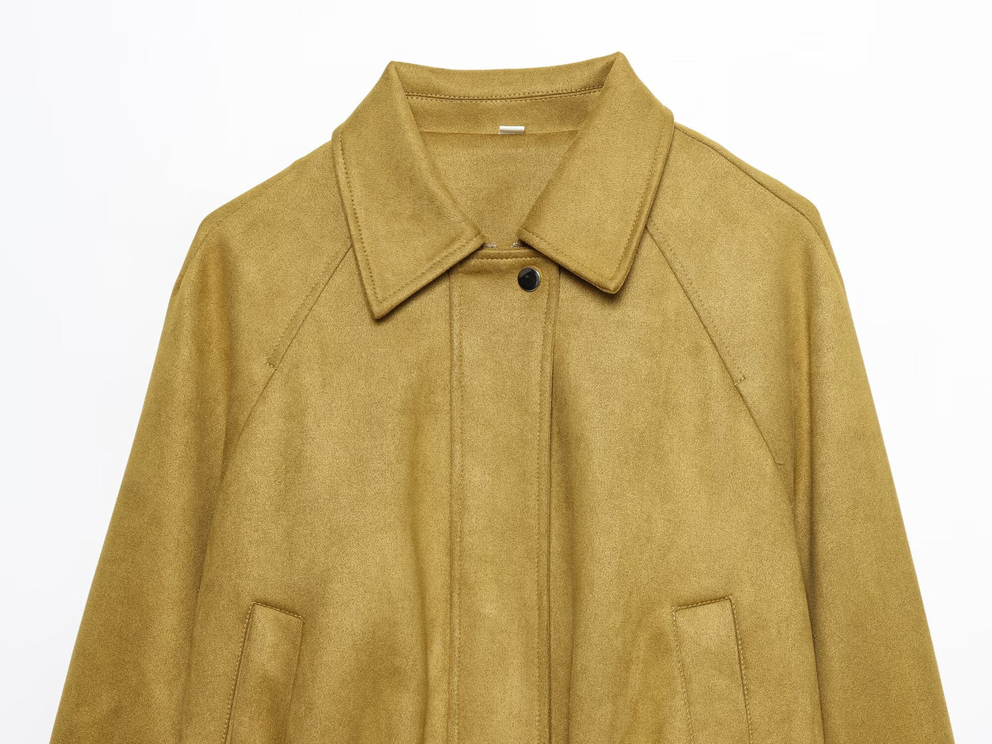 Women's suede effect short pilot jacket Coat