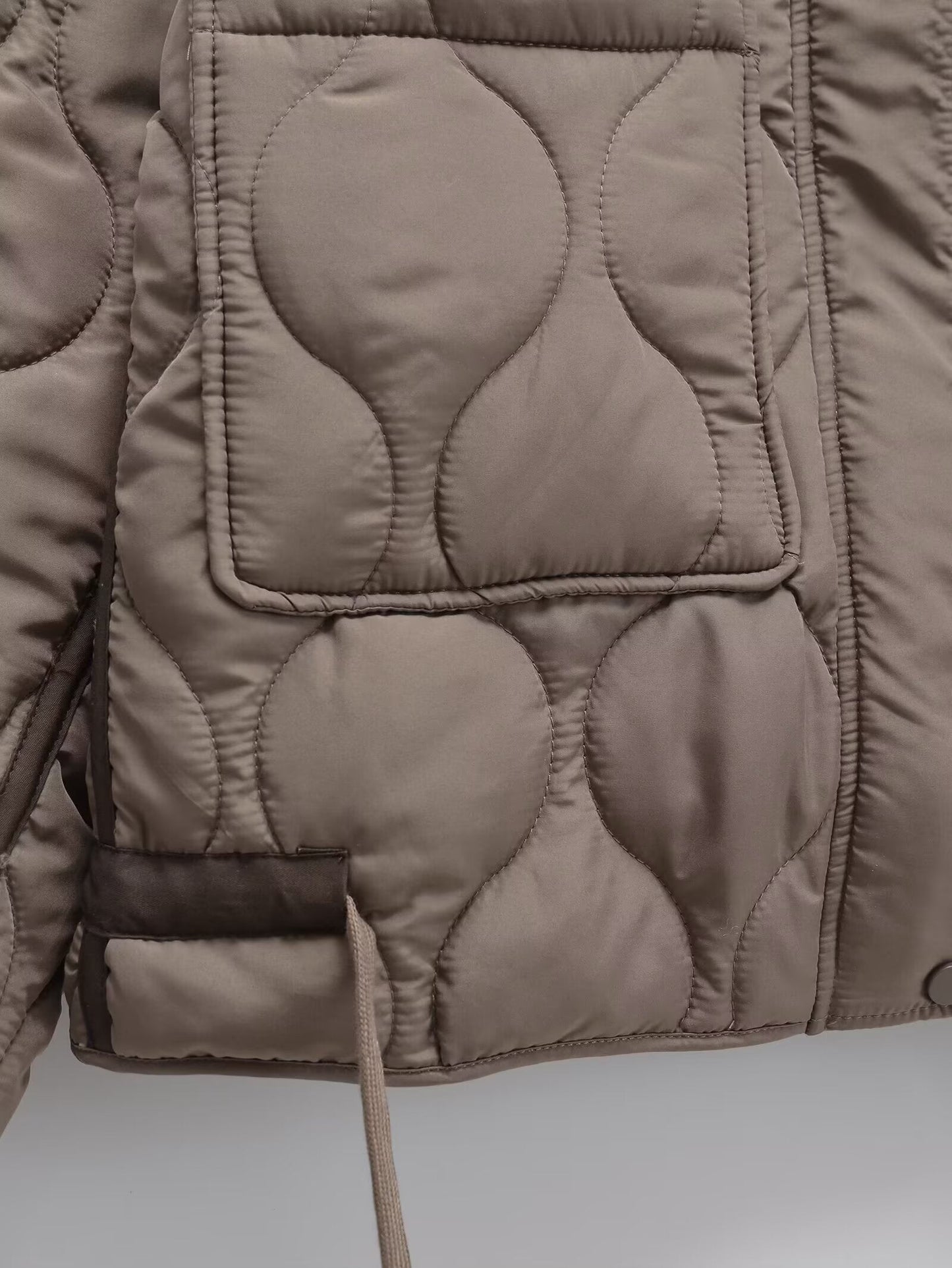 Women's loose standing collar cotton jacket Coat