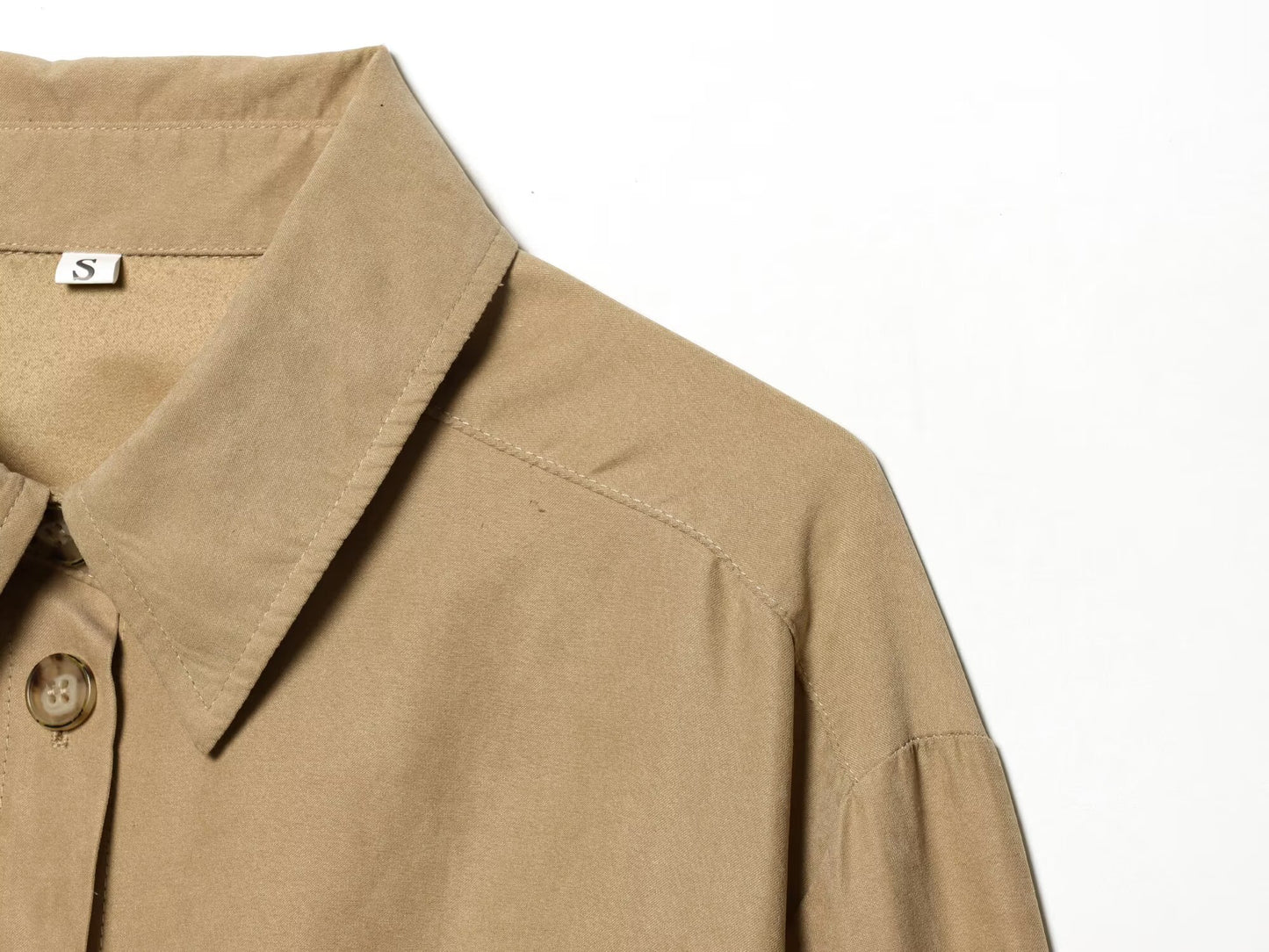 Women's soft texture slim lapel shirt