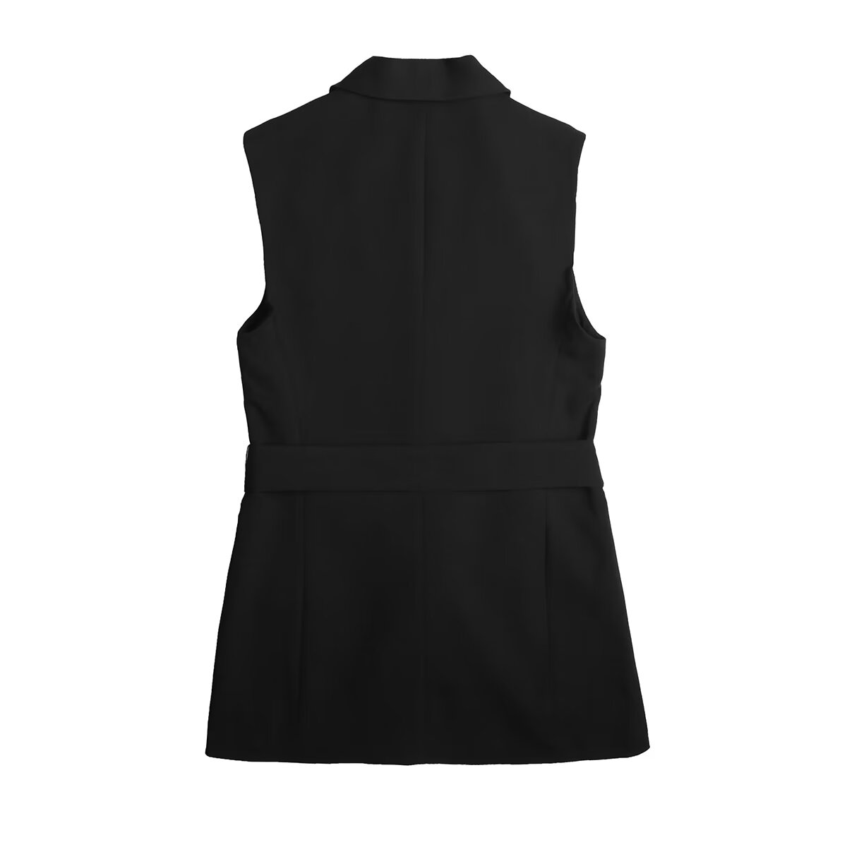 Women's 2025 Fashion With Belt Dress Collar Sleeveless Vest Top