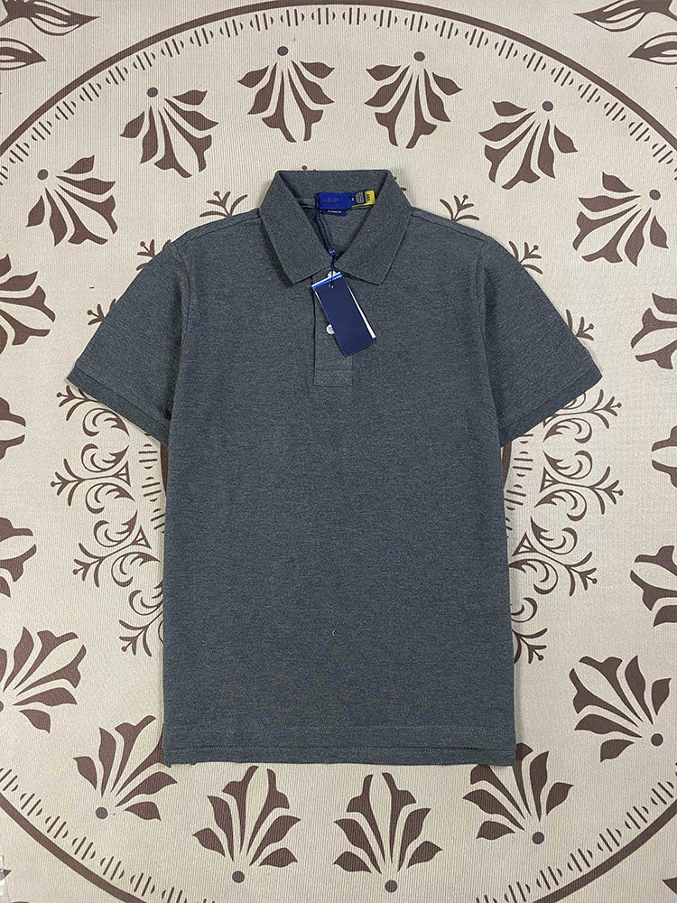 Men's and women's new Joker Couple style cotton beaded fabric embroidered POLO shirt