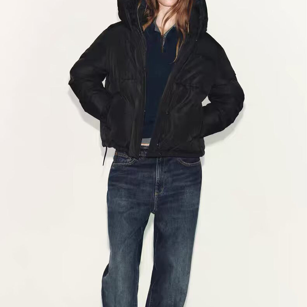 Women's thick hooded windproof cotton jacket Coat