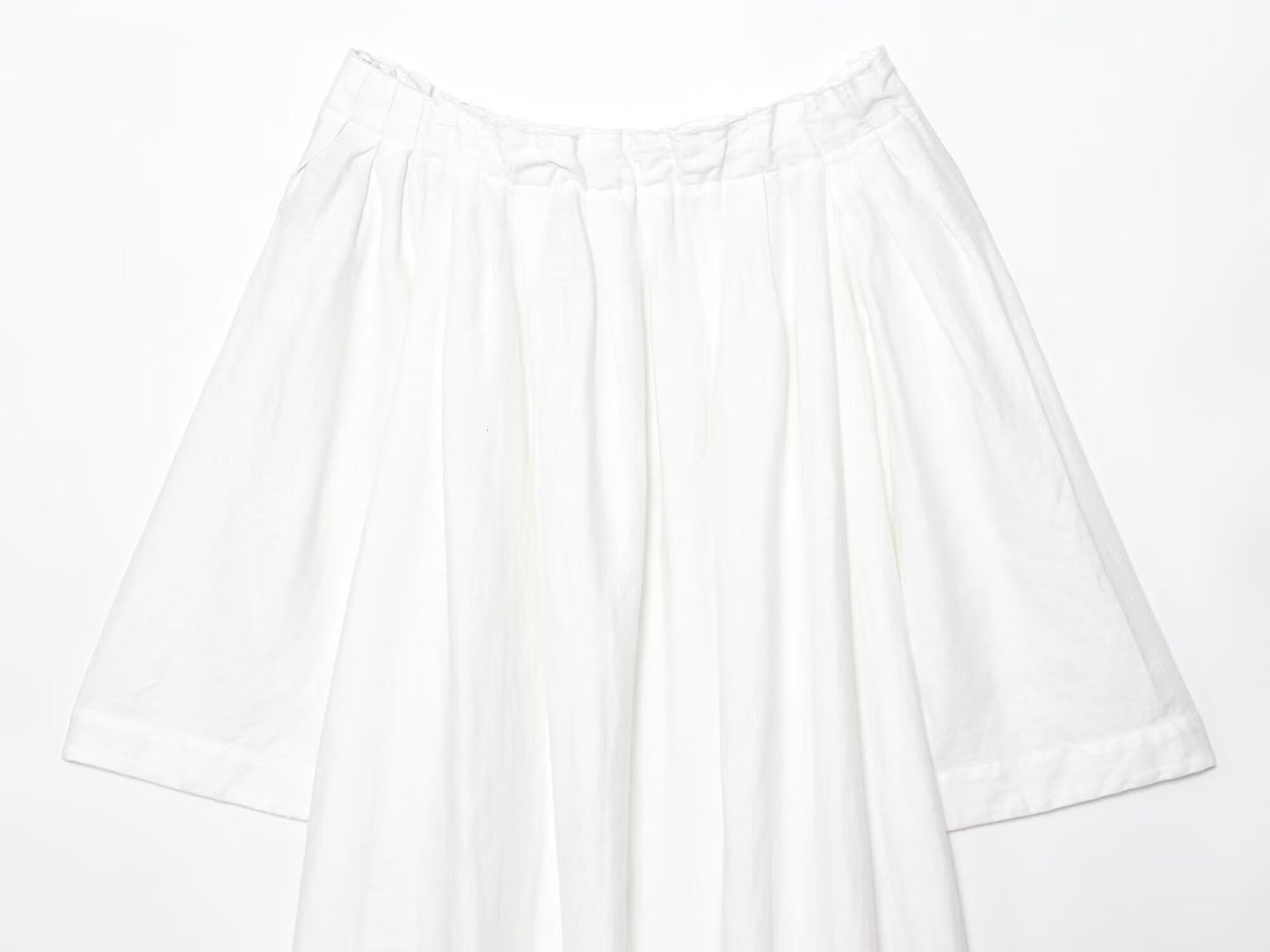 Women's New Fashion Loose Off Shoulder A-line Linen Blended Midi Dress