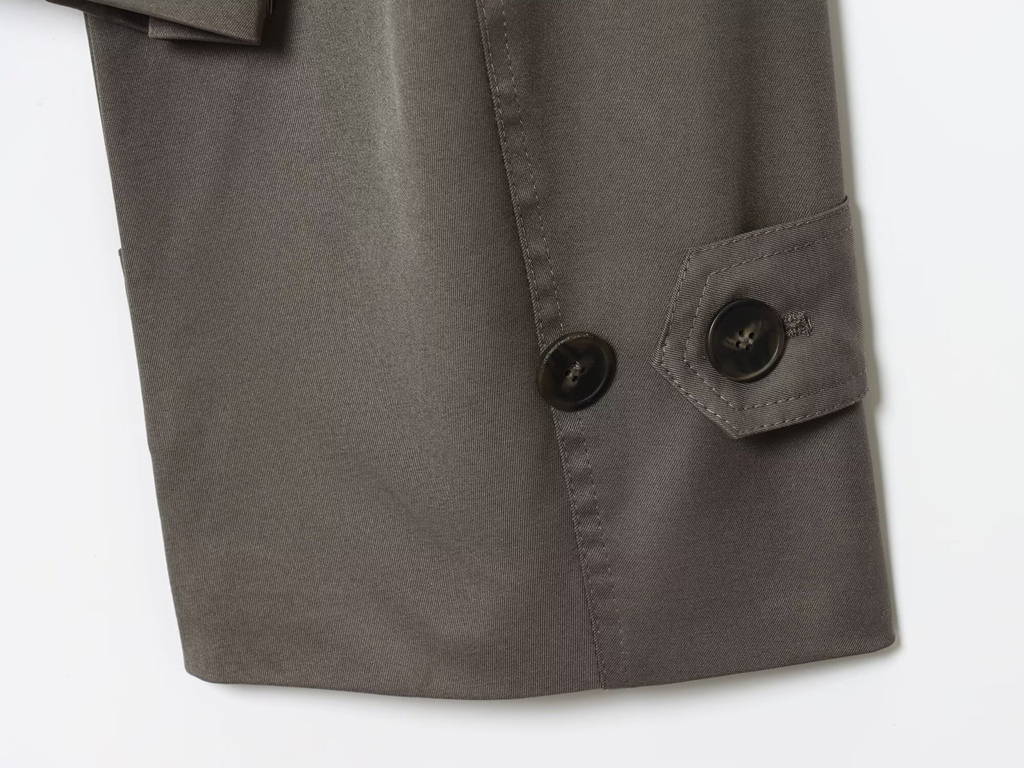 Women's new fashion with Belt short single breasted stand collar Coat