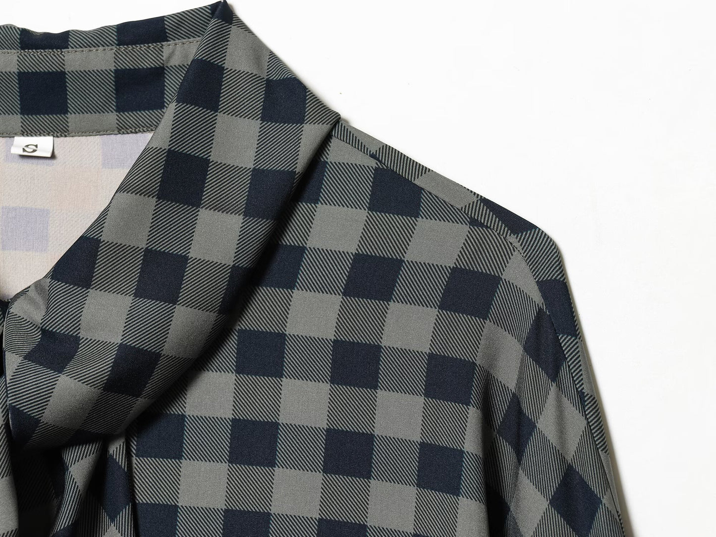 Women's scarf decoration casual plaid shirt