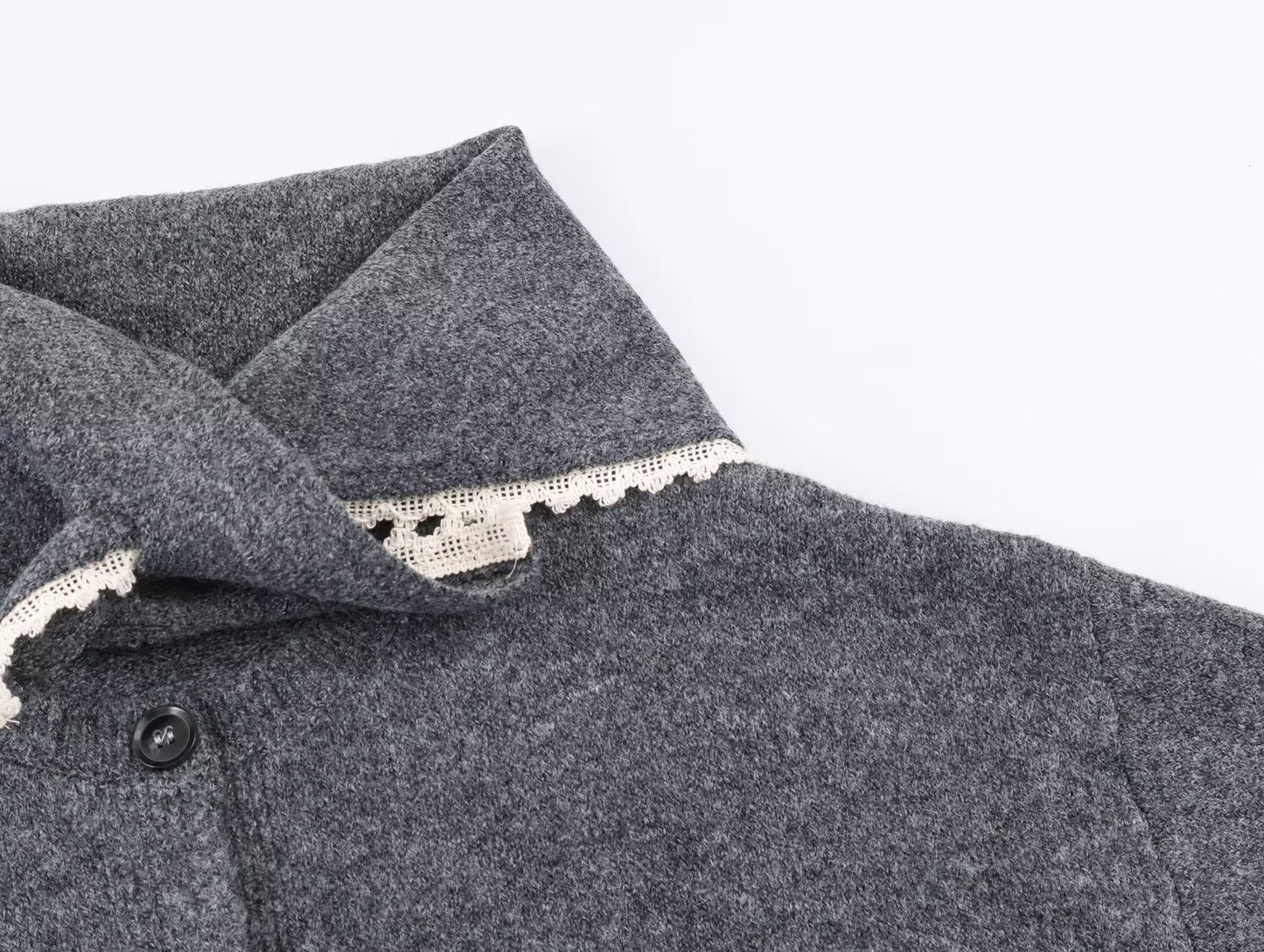 Women's lace headscarf decoration knitted Coat