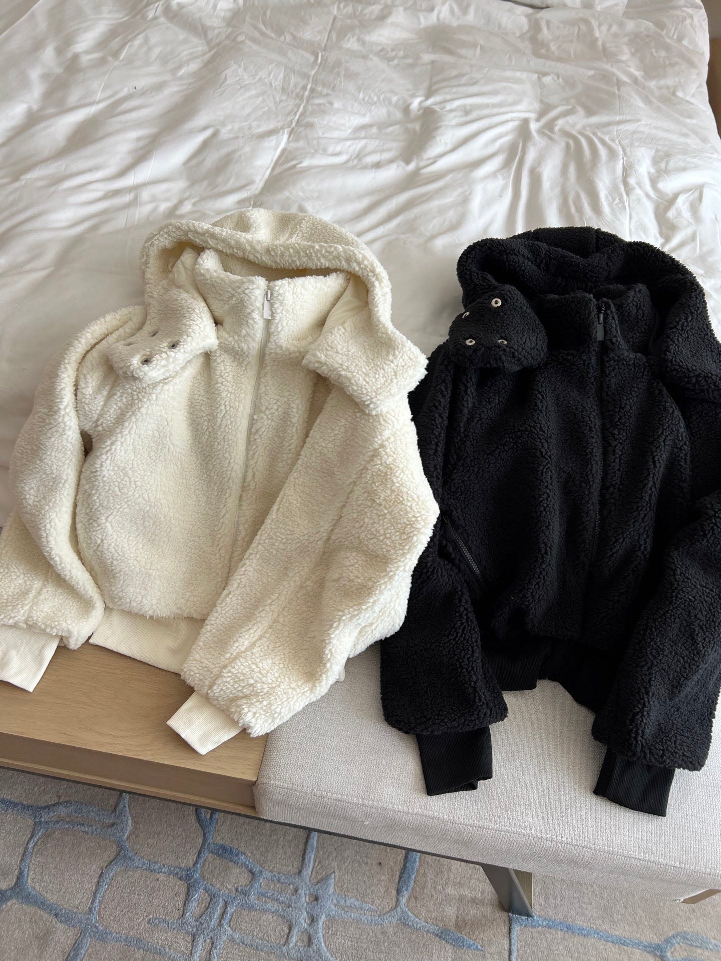 Women's new fashion casual versatile hooded lamb wool short jacket