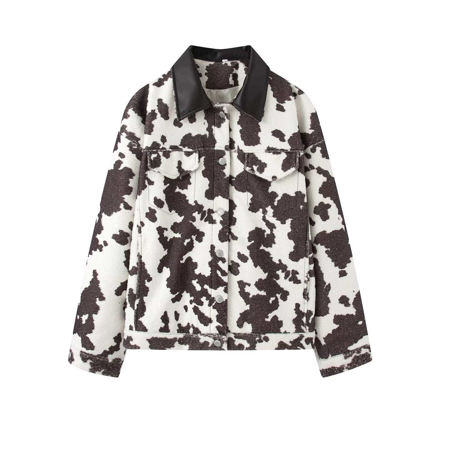 Women's retro versatile printed tassel jacket Coat