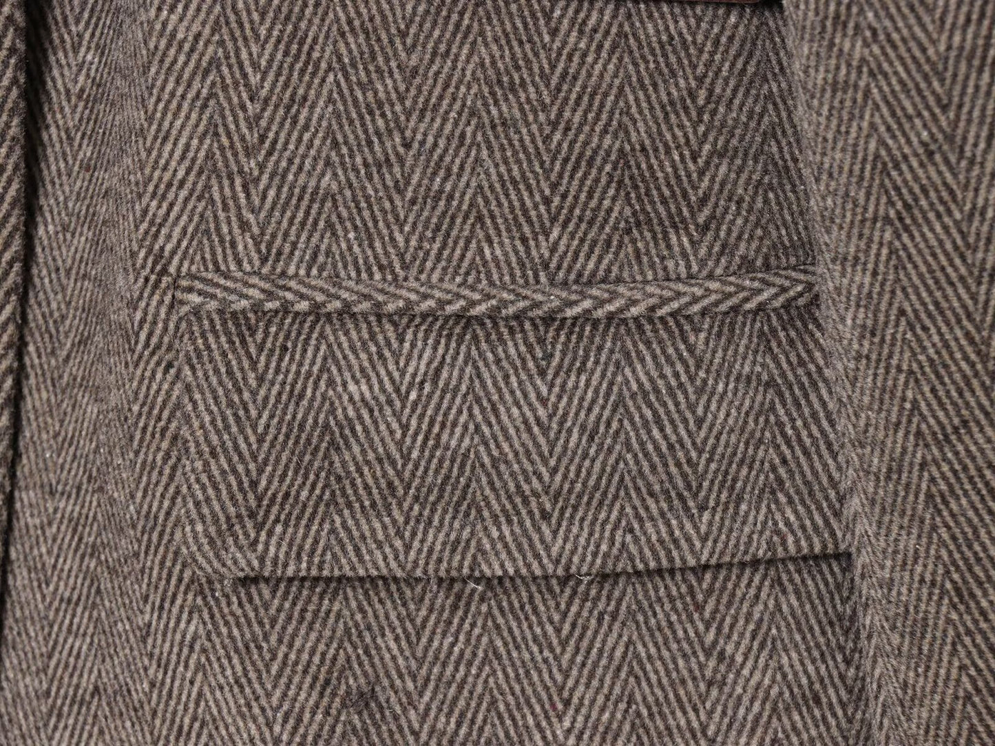 Women's with Belt herringbone diagonal Blazer Coat