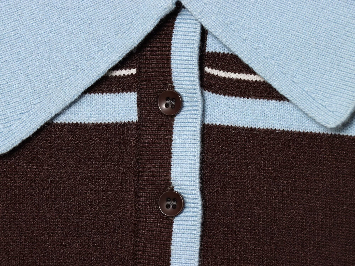 Women's comfortable striped knitted polo shirt