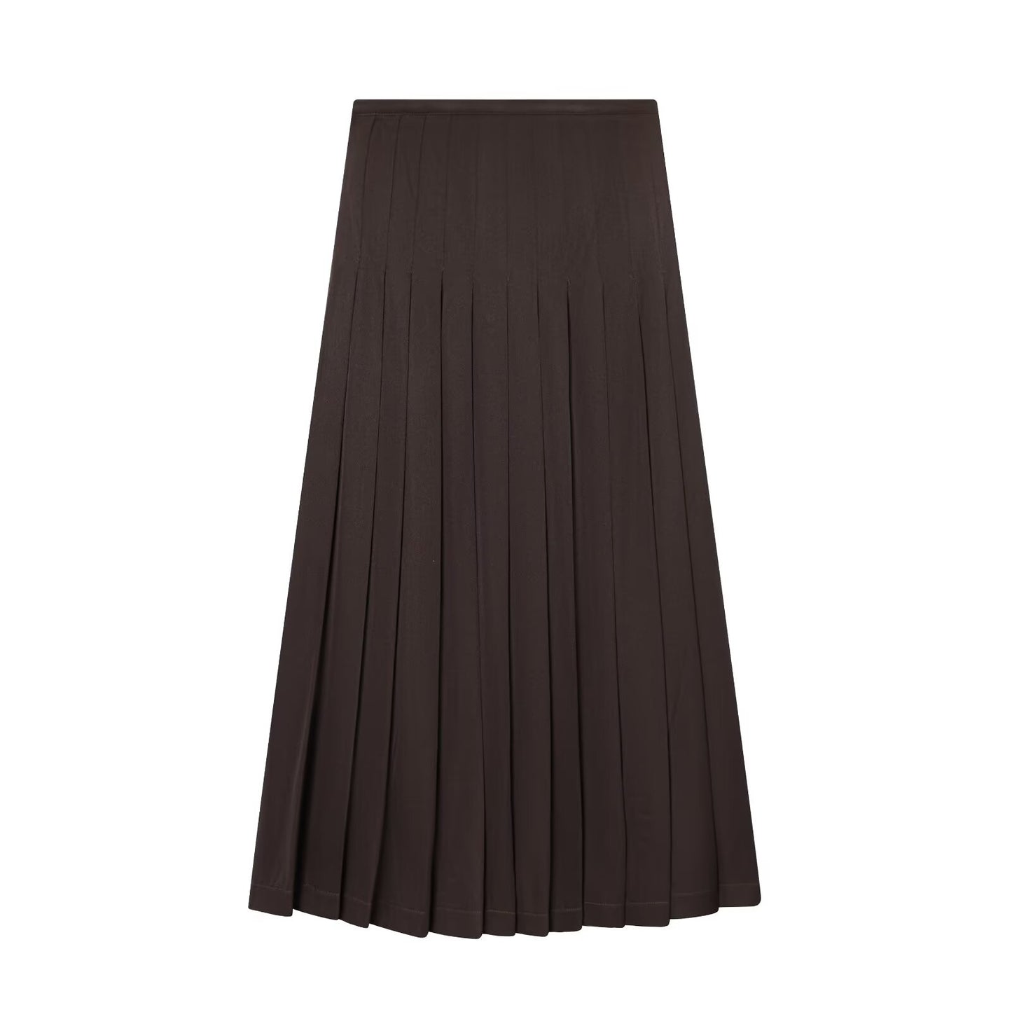 Women's casual wide pleated MIDI skirt
