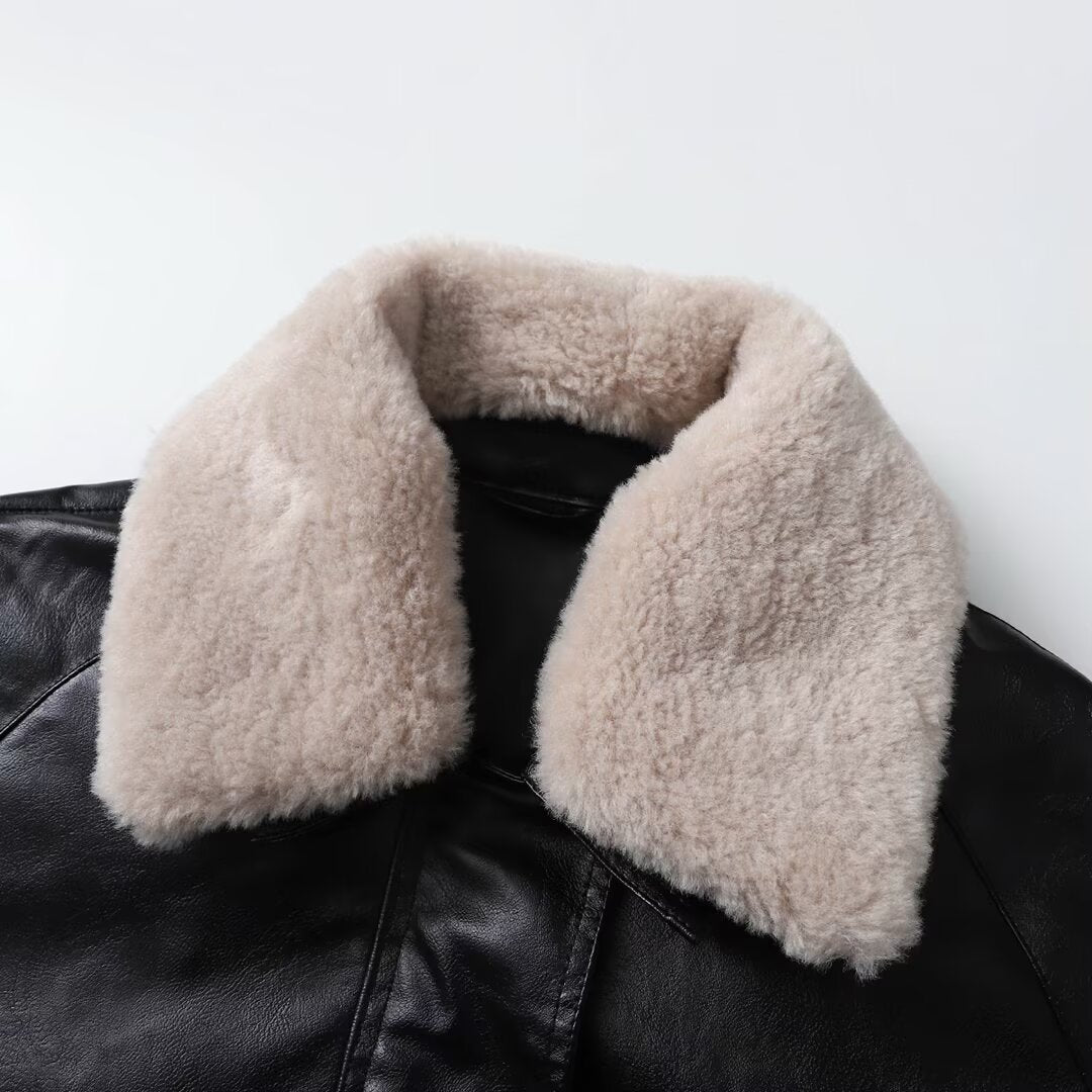 Women's faux fur effect cotton jacket Coat