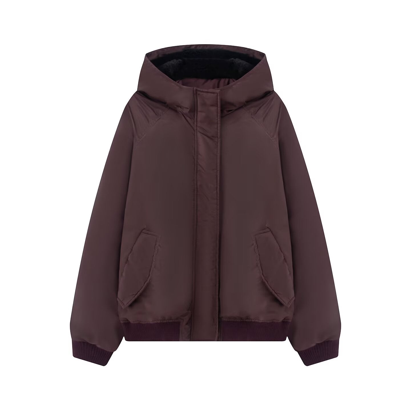 Women's warm fleece hooded pilot jacket Coat